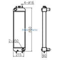 Water Radiator Core LN003470 for CASE CX75 Crawler Excavator