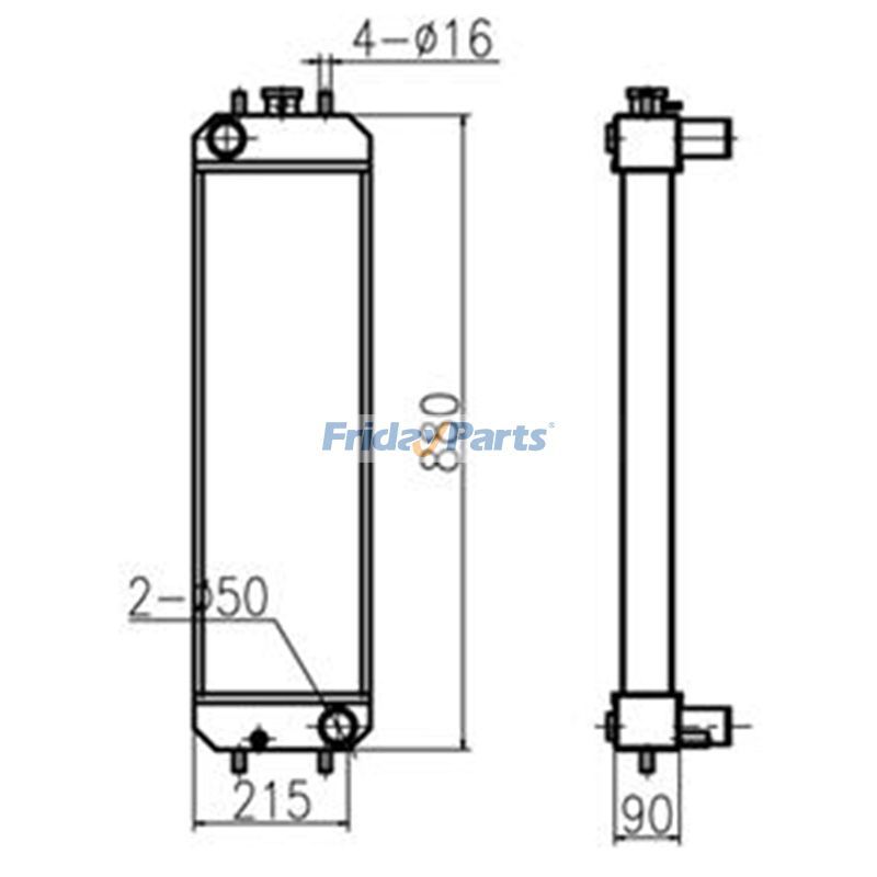 Water Radiator Core LN003470 for CASE CX75 Crawler Excavator
