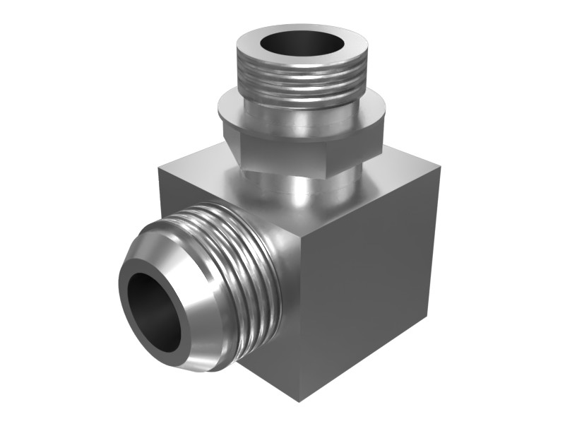 008-6325 Hex Head 90 Degree Elbow to Flare Adapter