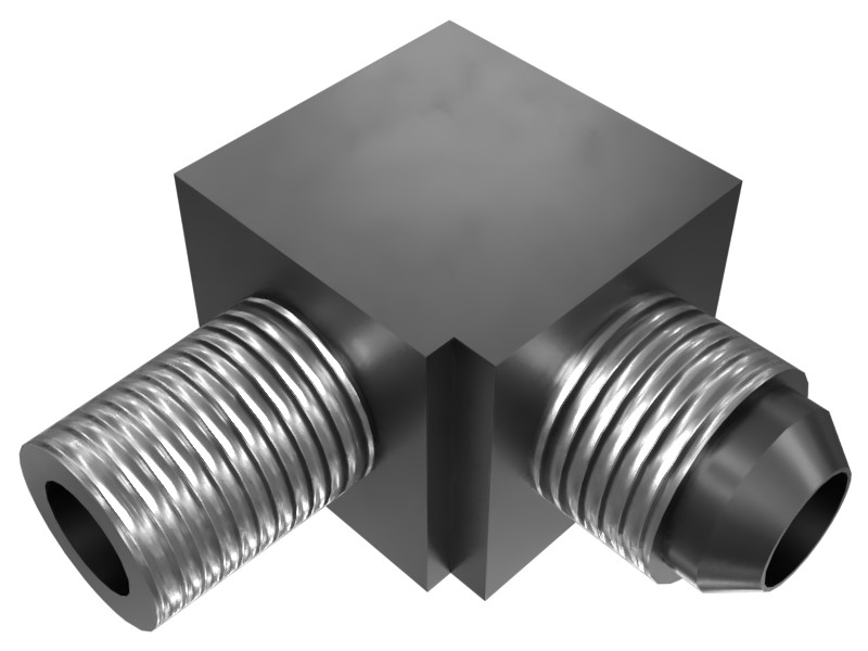 032-1268 9/16-18, 1/4-18 NPTF Thread 90° Elbow Adapter