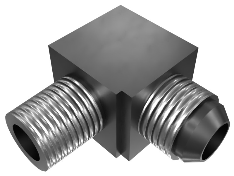 032-1269 7/8-14, 1/2-14 NPTF Thread 90° Elbow Adapter