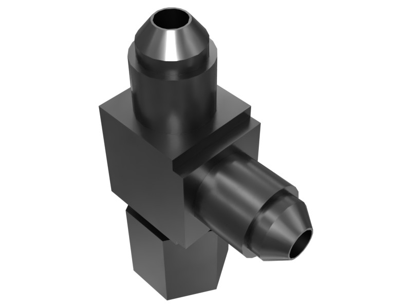 052-0572 7/16-20" Thread Swivel Tee Adapter
