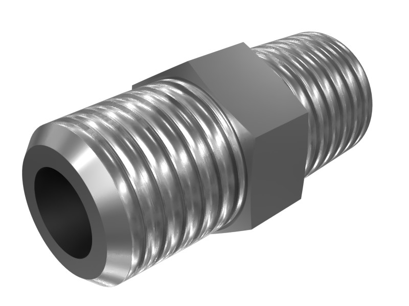 0A-2926 1/8-27 NPTF Hex Head Straight Adapter