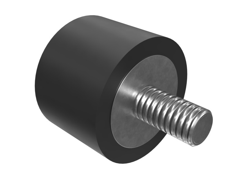 110-0885 30 mm Maximum Base Diameter Natural Rubber Bumper