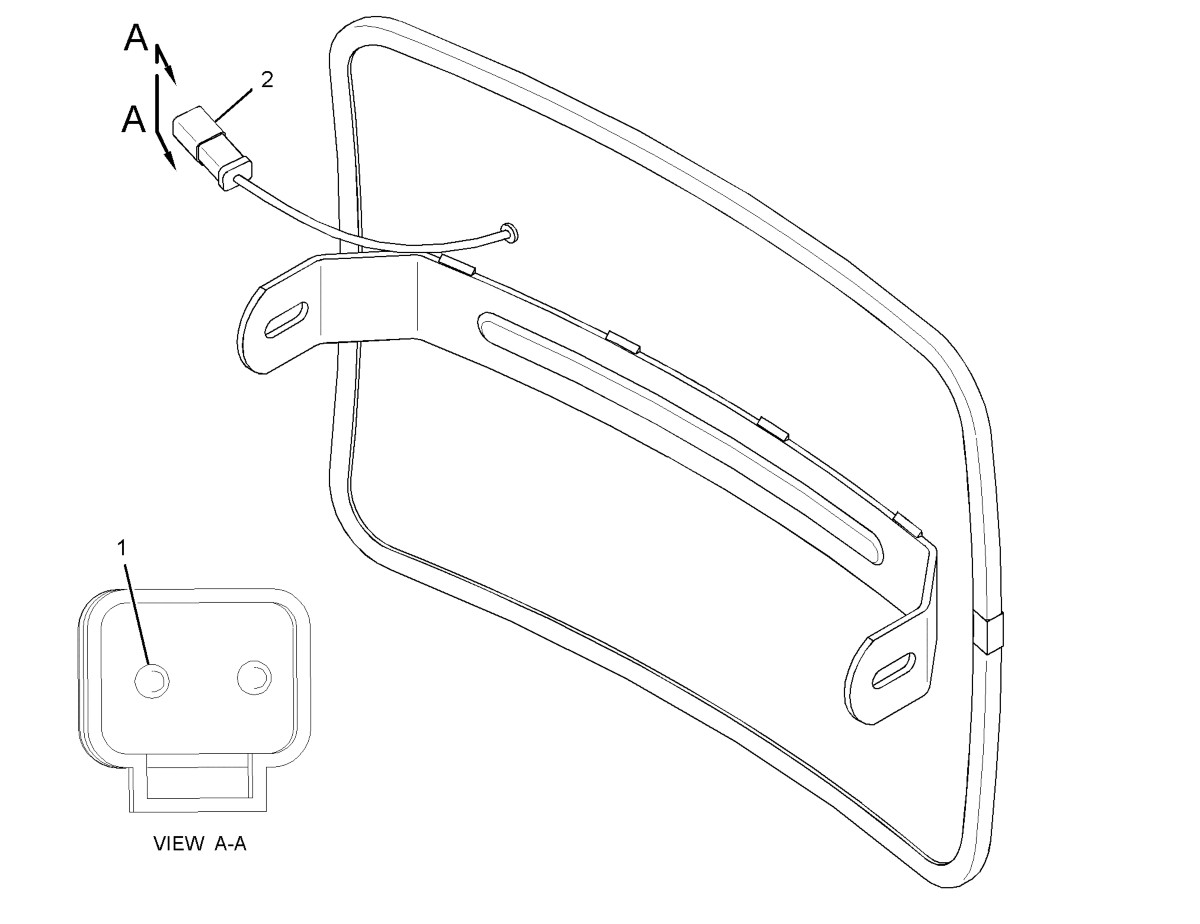 144-2227 Two-Point Rearview Mirror Base