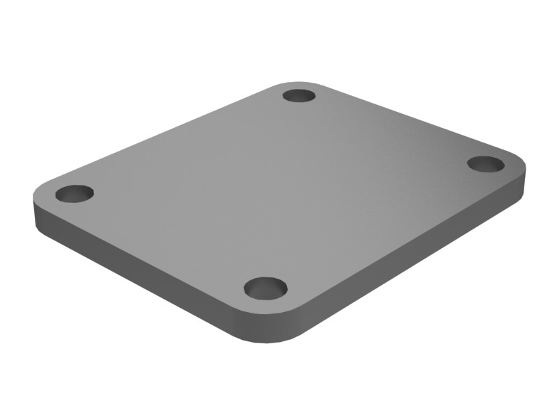 145-3849 8 mm Thick Four-Bolt Mounting Cover