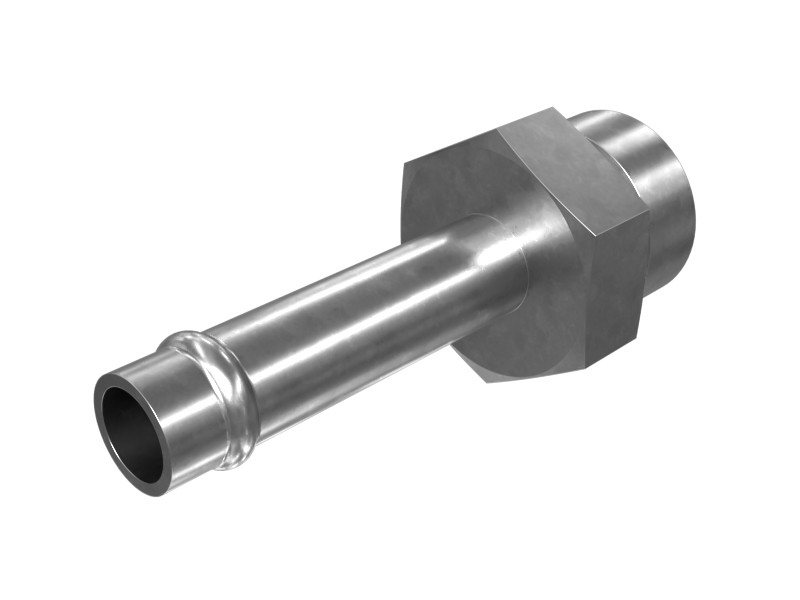 149-8142 3/4-16 X 9.5 Hex Head Straight Hose Flange Adapter
