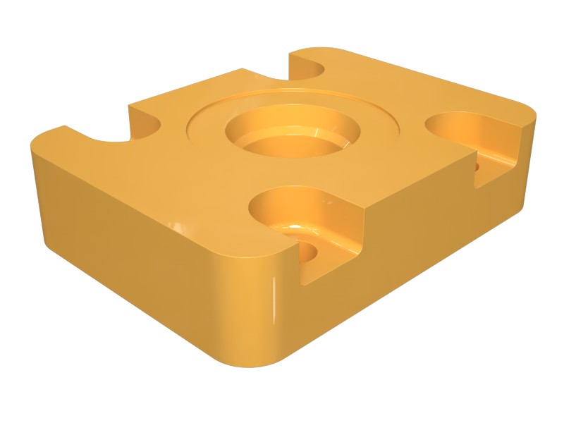 155-2251 12 mm Thick Four-Bolt Mounting Base