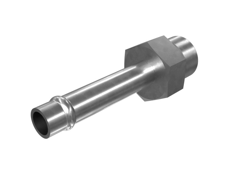 157-1669 9/16-18 X 7.94 Hex Head Straight Hose Flange Adapter