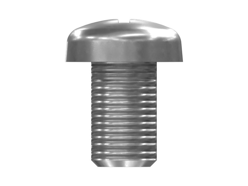 185-8163 M5-0.8 x 8 mm Round Flat Head Slotted Screw - image 2