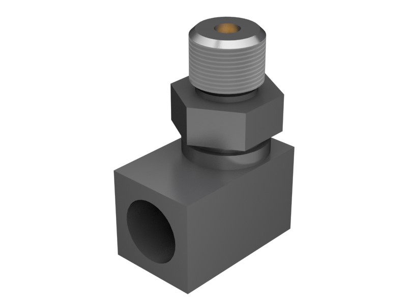 196-6838 9/16-18 Thread 90 Degree Elbow Adapter