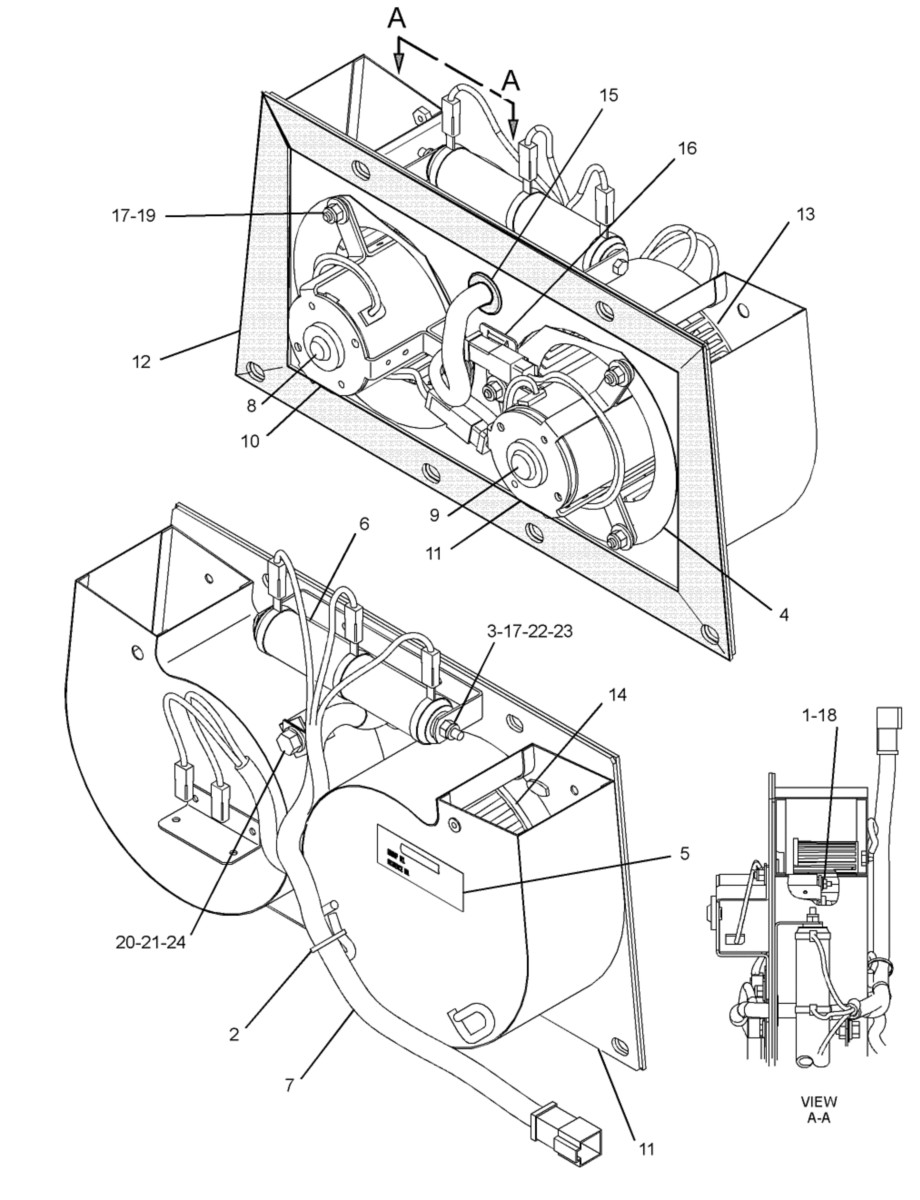 198-7281 Base Blower Assembly
