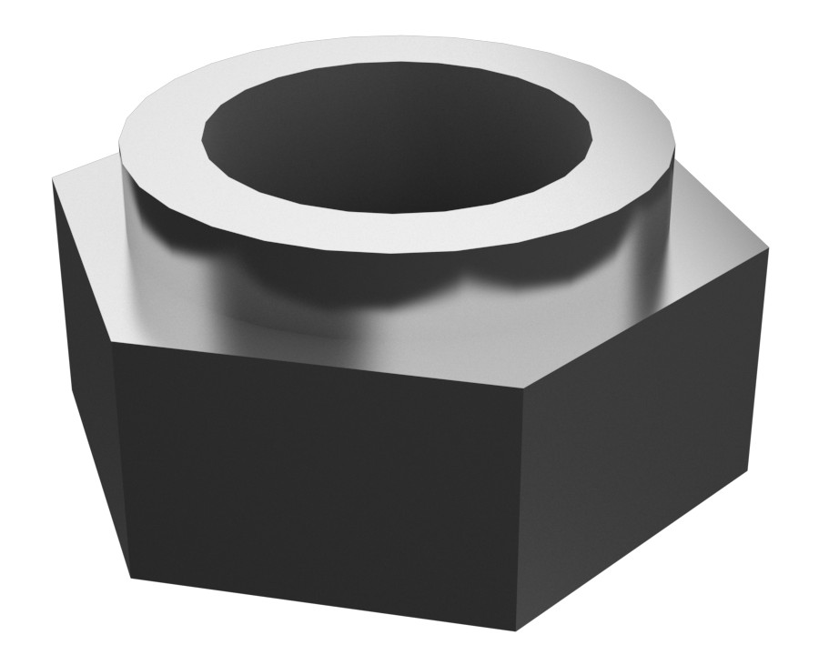 1F-0750 3/8"-16 Hex Weld Nut