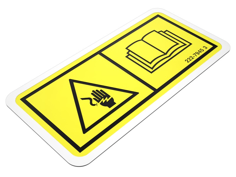 222-7945 Electrical Shock Hazard Warning Film
