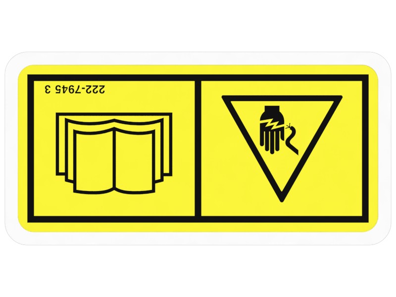 222-7945 Electrical Shock Hazard Warning Film - image 3
