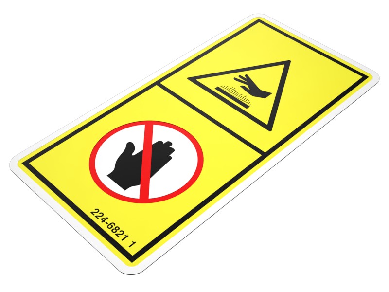 224-6821 Hot Surface Warning Film