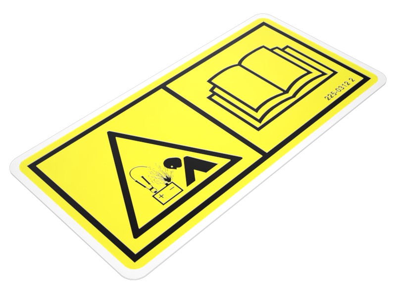 225-0312 Warning Film Label