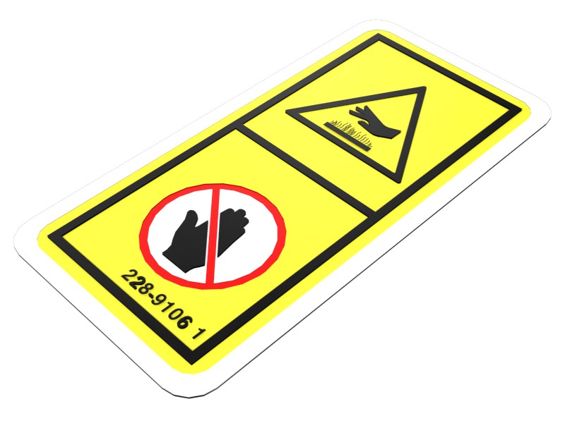 228-9106 Hot Surface Warning Film