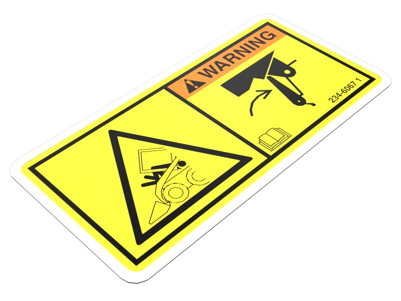 234-6067 Warning Film Label