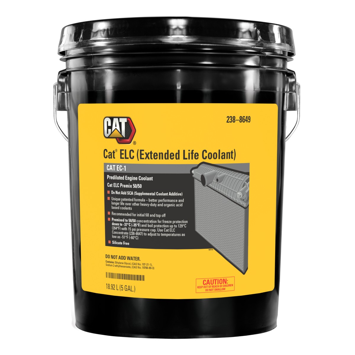 238-8649 Extended Life Coolant 50/50 Premix (5 Gallons)