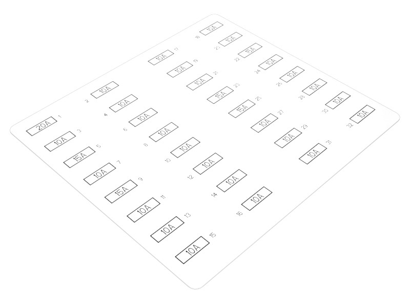 259-6894 Fuse Panel Identification Film