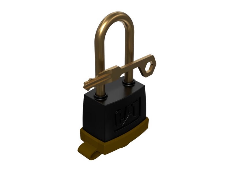 314-7458 High Security Steel Padlock with Key
