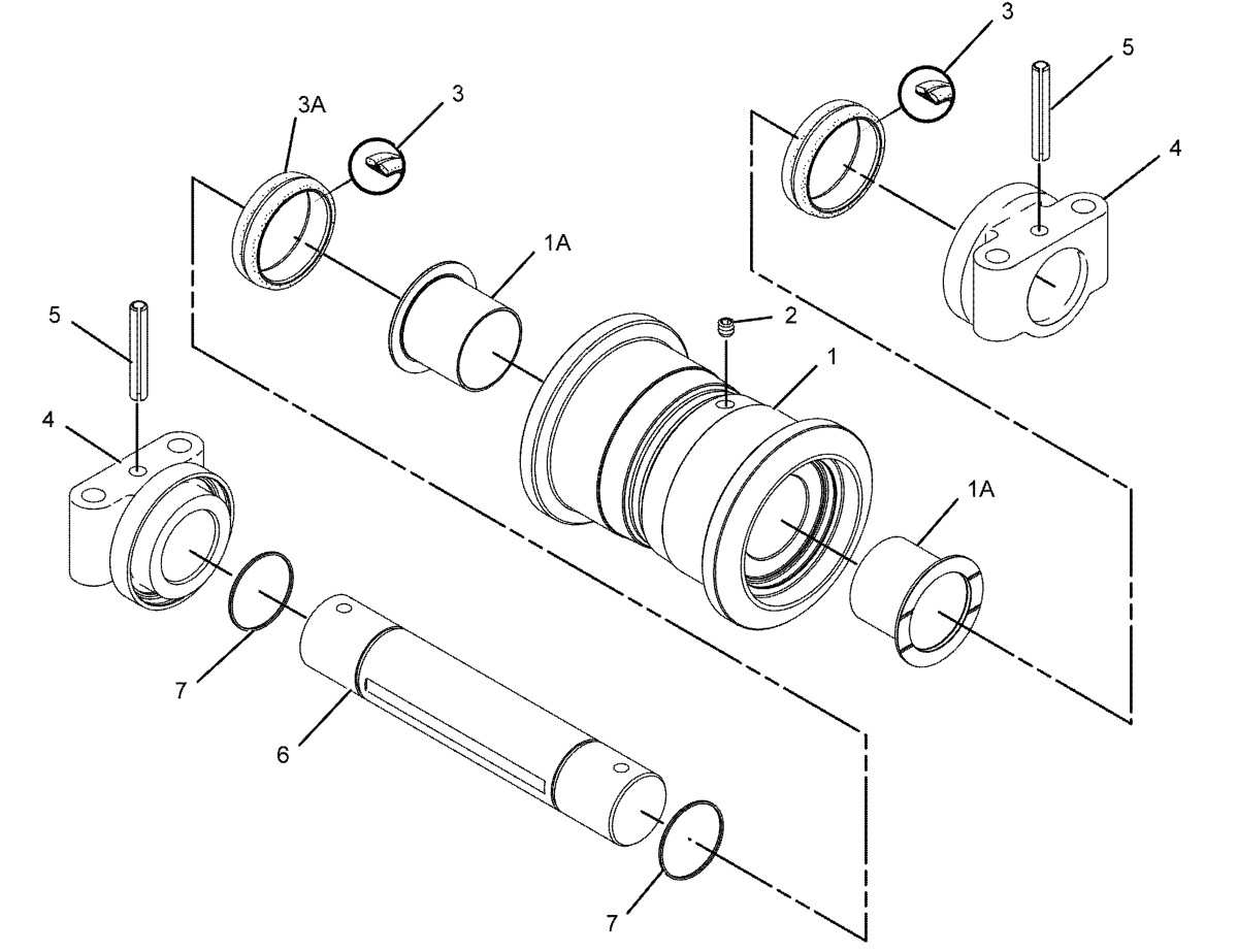 355-0374 Single Flange Track Roller Assembly