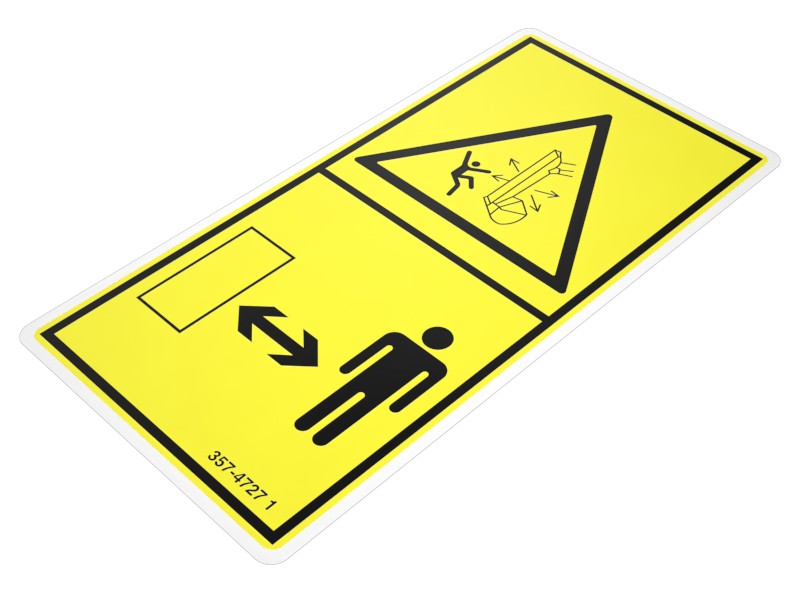 357-4727 Crushing Hazard Warning Film