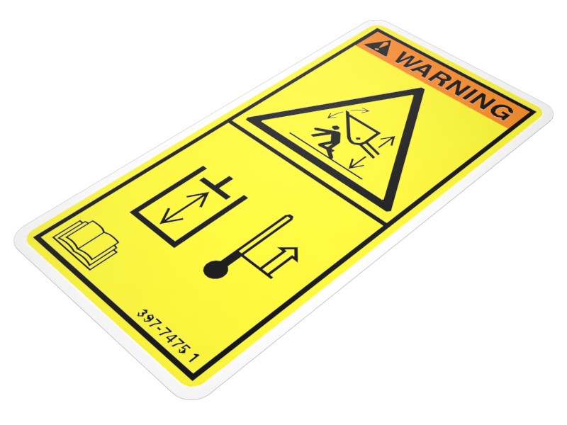 397-7475 Hydraulic Oil Warning Sticker Film