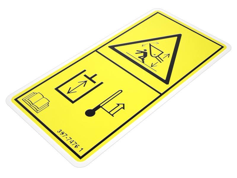 397-7476 Hydraulic Oil Warning Film