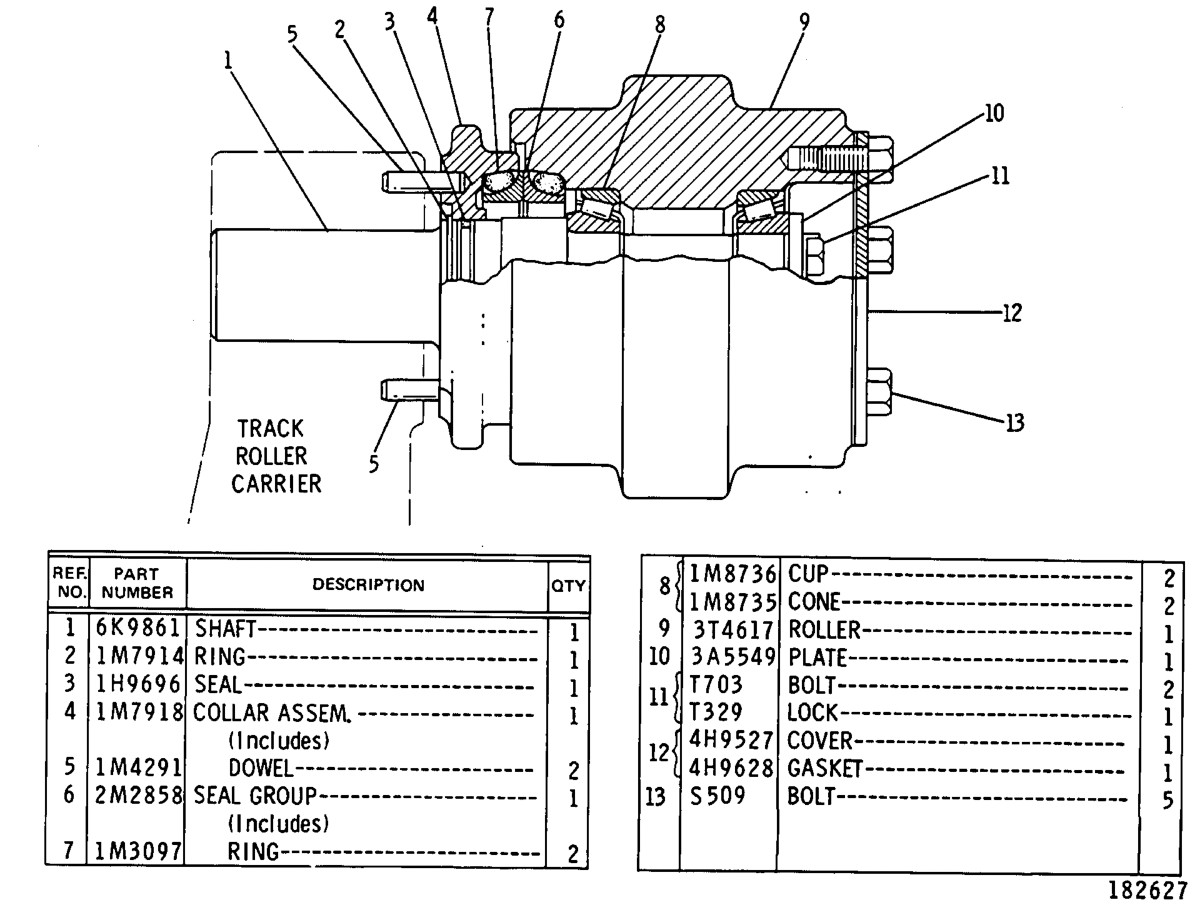 3T-4618 Carrier Roller Assembly