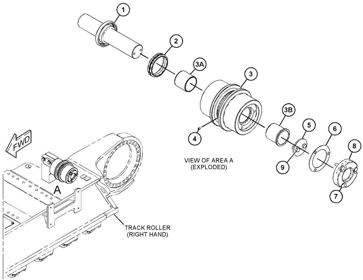 430-4195 Single Flange Track Carrier Roller