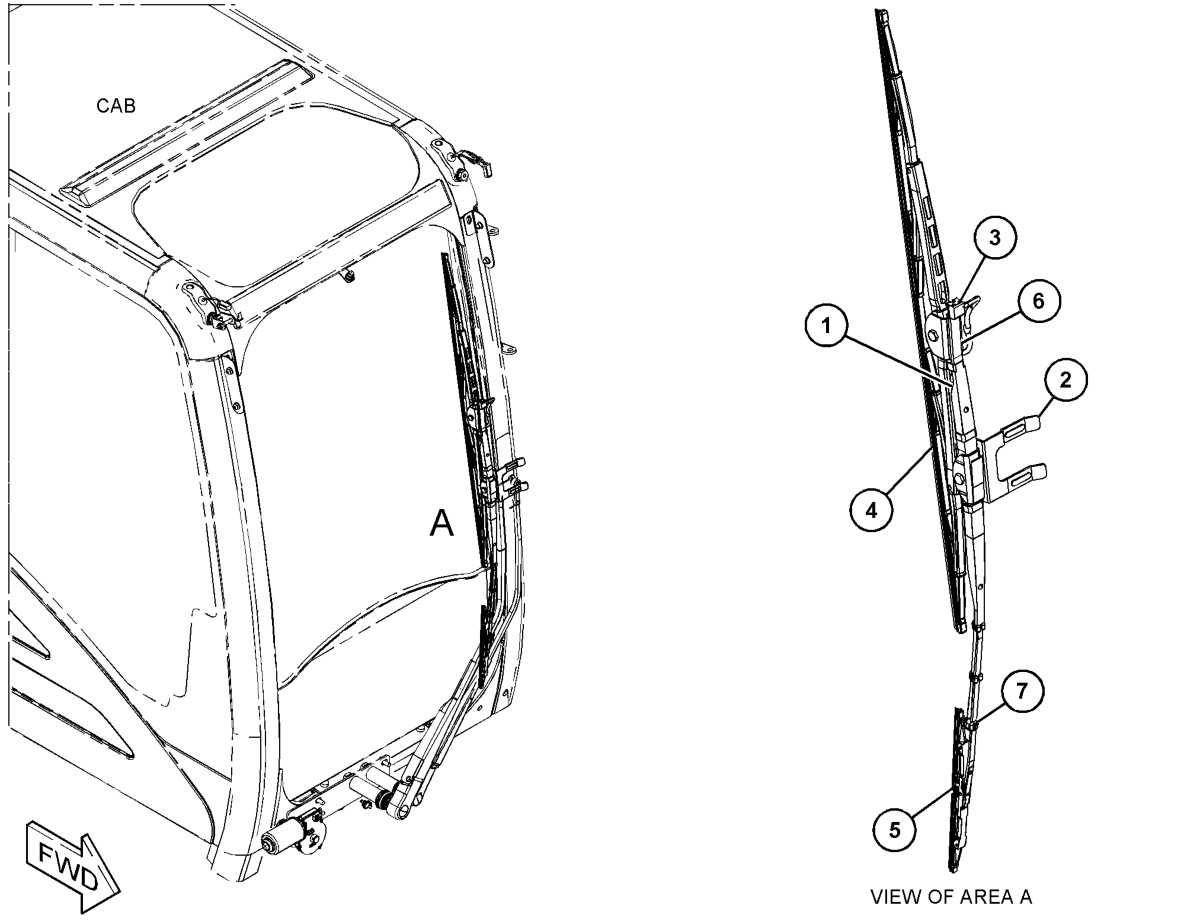 434-6242 Operator Cab Window Wiper Blade