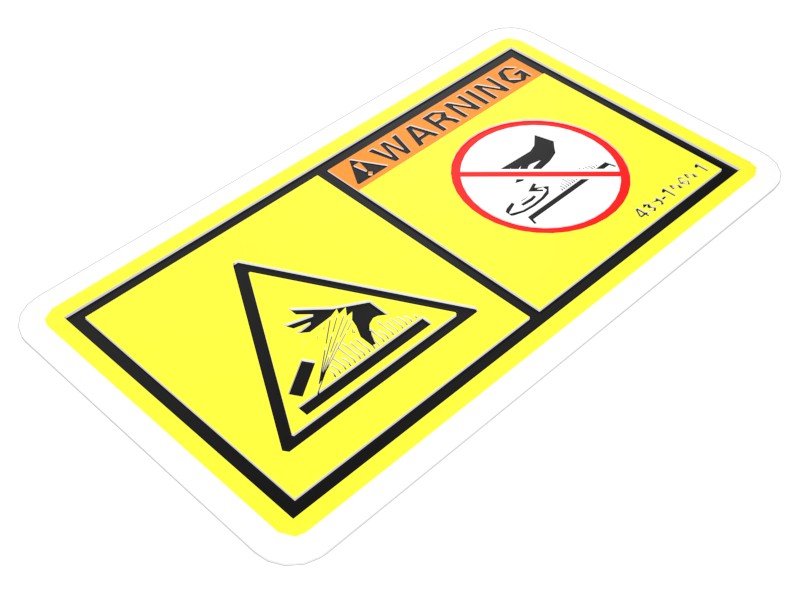 439-1060 Pressurized Hot Oil Warning Film