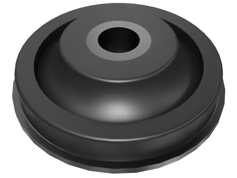 493-6412 120 mm OD Rubber Mount