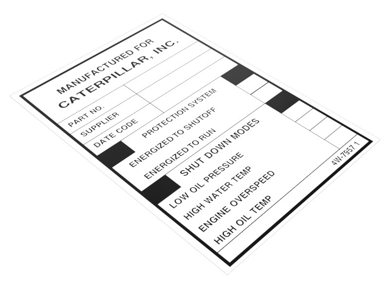 4W-7957 0.16 mm Thick Logo Film