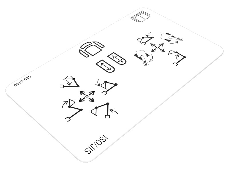 529-0160 Joystick Control Information Plate