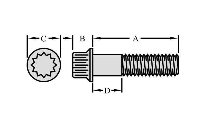 5J-5794 12-Point Head Bolt