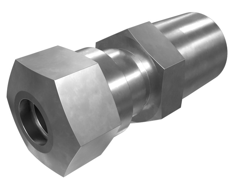 5P-4476 1/4-18 NPTF Hex Head Straight Air Brake Fitting