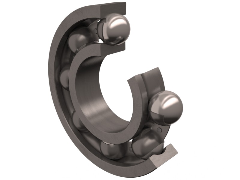 6B-0924 17 mm ID Single Row Ball Bearing - image 2