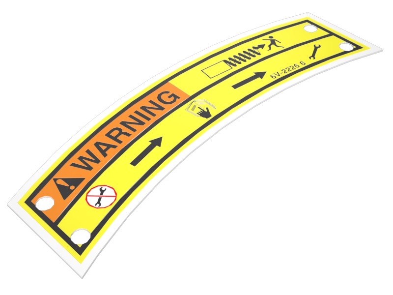 6V-2226 Recoil Spring Warning Plate
