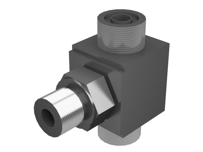 6V-8774 Hex Tee Adapter with 19.05 mm Across-Flats Width