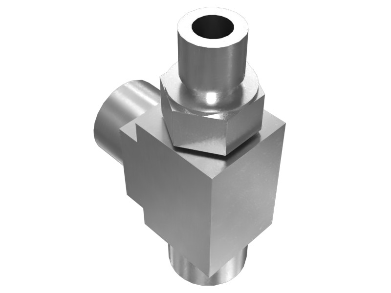 6V-9161 7/16" X 11/16" Thread Tee Adapter