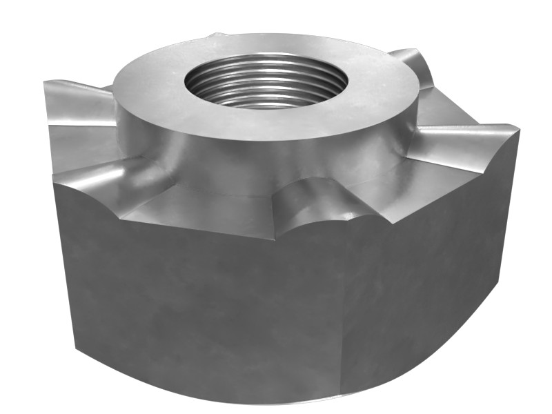 6V-9632 M6 x 1 mm Hex Weld Nut