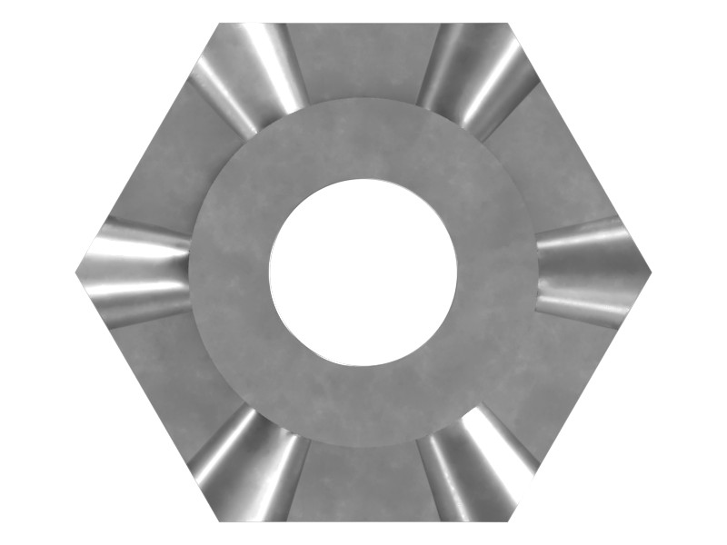 6V-9632 M6 x 1 mm Hex Weld Nut - image 3