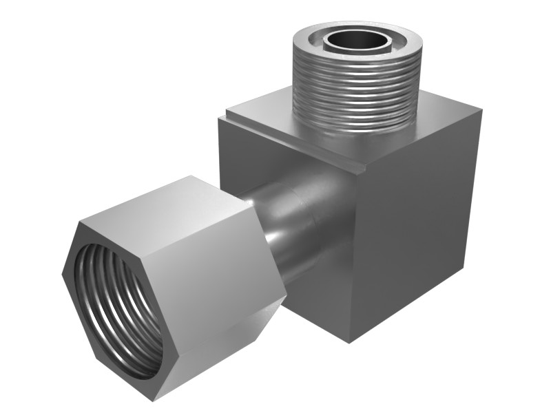6V-9851 13/16-16 X 13/16-16 Thread 90 Degree Elbow Adapter