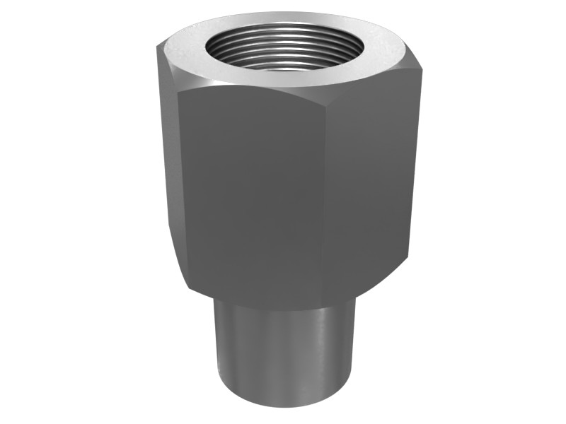 7D-4903 1/2-14 NPTF Hex Head Straight Adapter