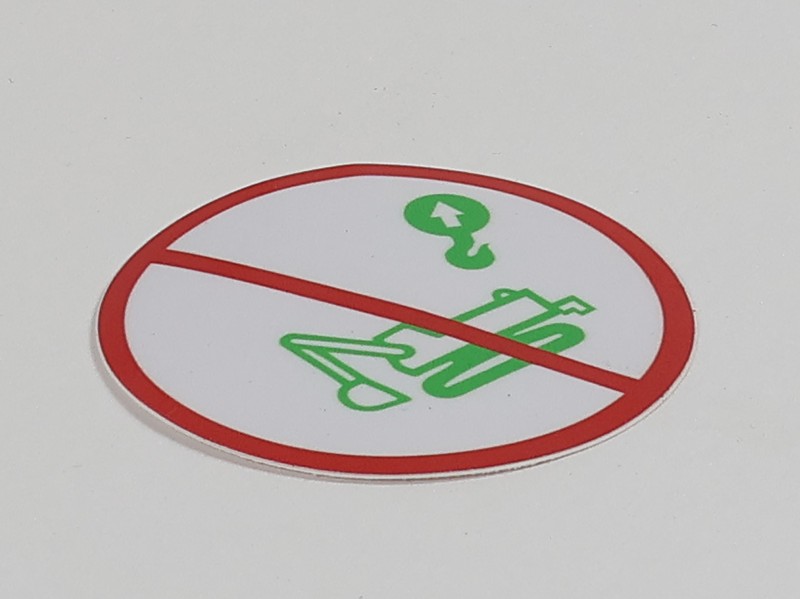 7Y-0063 "No Lifting" Sticker Film