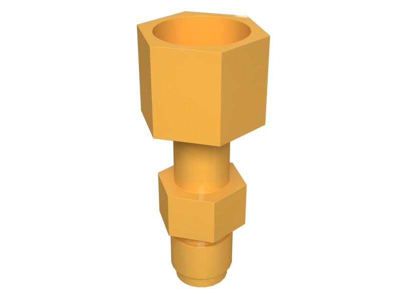 8C-7310 Double Hex Head Flare Straight O-Ring Adapter