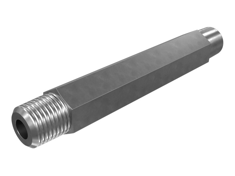 8C-7576 1/8-27 NPTF Hex Head Straight Thread Fitting Adapter